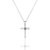 Black Stones Cross Necklace